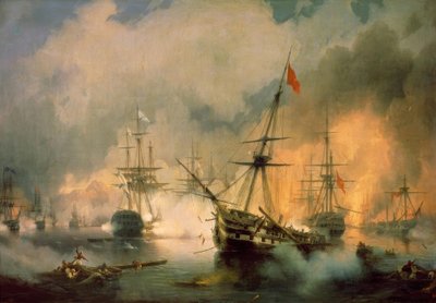 Slaget ved Navarino av Ivan Konstantinovich Aivazovsky