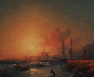 Malaga, 1854 av Ivan Konstantinovich Aivazovsky