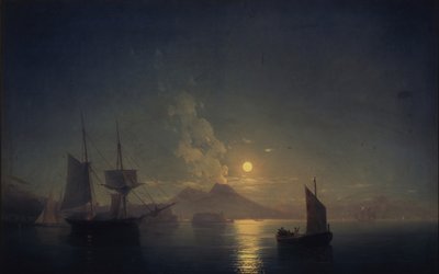 Napoli om natten, 1850 av Ivan Konstantinovich Aivazovsky