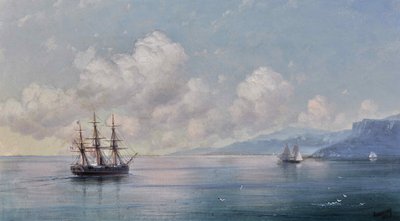 Skip utenfor Krimkysten, 1881. av Ivan Konstantinovich Aivazovsky