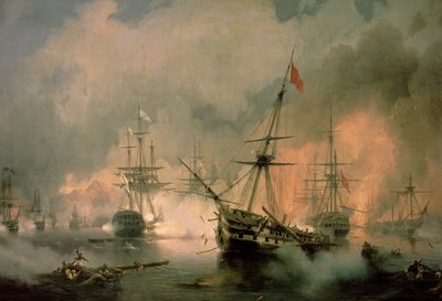 Slaget ved Navarino, 20. oktober 1827 av Ivan Konstantinovich Aivazovsky