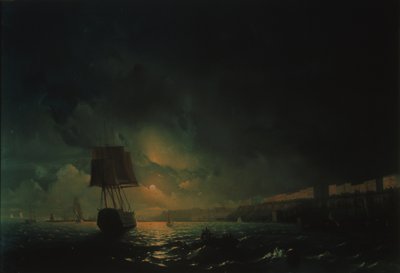 Utsikt over Odessa ved måneskinnsnatt, 1896 av Ivan Konstantinovich Aivazovsky