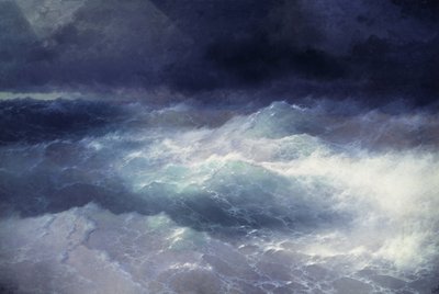 Blant bølgene (Blant bølgene). Maleri av Ivan Konstantinovich Alvazosky (1817-1900). Olje på lerret, 285 x 429 cm av Ivan Konstantinovich Alvazosky