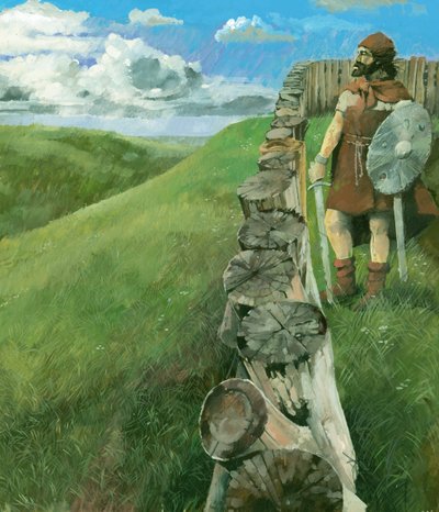 Jernaldermann ved Liddington Castle Hillfort, Swindon, Wiltshire, 1994 av Ivan Lapper