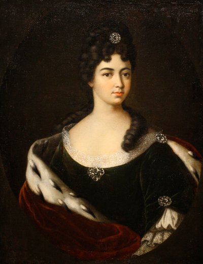 Portrett av grevinne Smaragda Maria Cantemir, slutten av 1710-tallet-begynnelsen av 1720-tallet. av Ivan Nikitich Nikitin