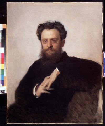 Portrett av kunsthistorikeren, professor Adrian (Adrien) Prakhov (1846-1916) (Portrett av kunsthistorikeren, professor A.Prakhov). Maleri av Ivan Nikolayevich Kramskoi (1837-1887), olje på lerret av Ivan Nikolaevich Kramskoy