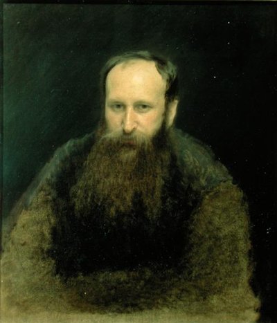 Portrett av Vasili Vasilievich Vereshchagin, 1883 av Ivan Nikolaevich Kramskoy