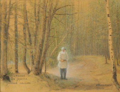 Leo Tolstoy i Zakaz-skogen av Ivan Pavlovich Pokhitonov