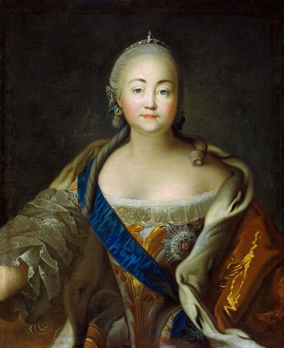 Portrett av keiserinne Elisabeth 1709-1762, 1750-1760-tallet. av Ivan Petrovich Argunov