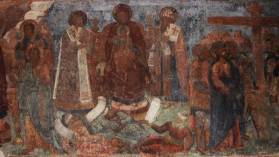 Freske i katedralen til Vår Frue av skiltet, Novgorod, tidlig på 1700-tallet. av Ivan Yakovlevich Bakhmatov