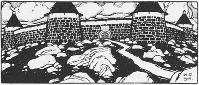 Illustrasjon for diktet Walls of Sain av Vyacheslav Ivanov. Hell