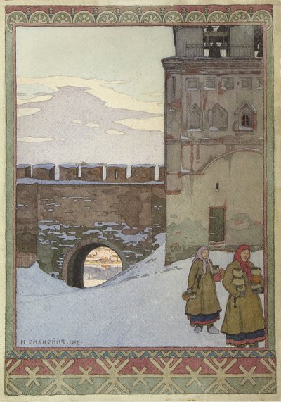 Vanntårnet i Novgorod Kreml, 1902 av Ivan Yakovlevich Bilibin