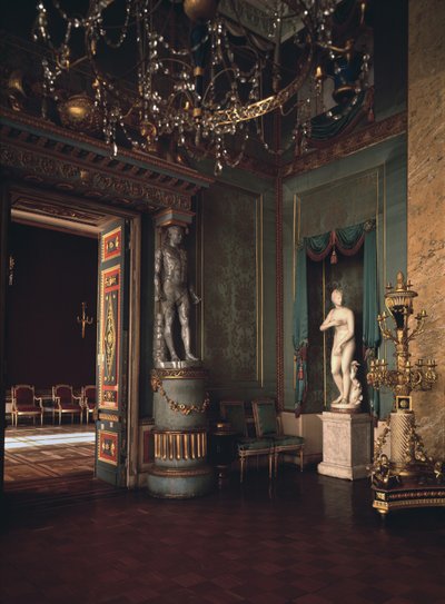 Den blå hallen til Ostankino-palasset i Moskva, 1796 av Ivan Yegorovich Starov