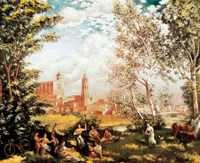 "Fete champetre" Maleri av Ivo Pascual i Rodes (1883-1949). 1939 DR av Ivo Pascual i Rodes