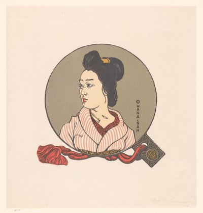 Portrett av en ukjent japansk kvinne Ohana-San av Ivo Puhonny