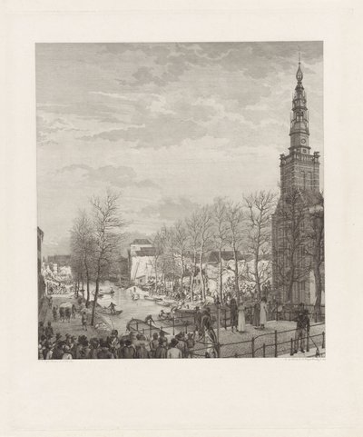 Ødeleggelse på Steenschuur etter kruttkatastrofen i Leiden, 1807 av Izaak Jansz. de Wit