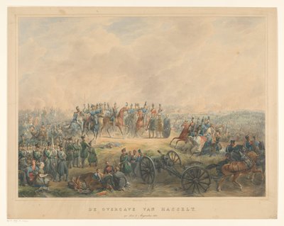 Overgivelse av Hasselt 8. august 1831 Overgivelsen av Hasselt, 8. august 1831 (tittel på objekt) av Izaak Schouman
