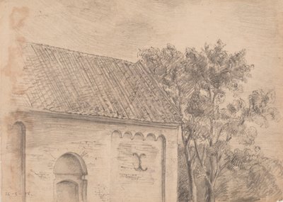Kirkearkitektur med trær av J.A. Jerichau (II)