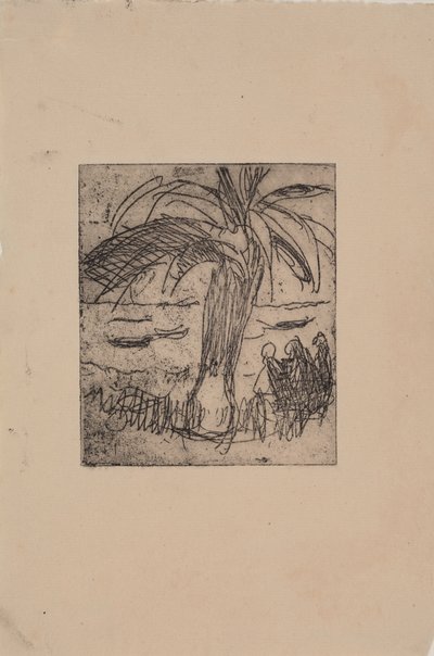 Palme ved sjøen av J.A. Jerichau