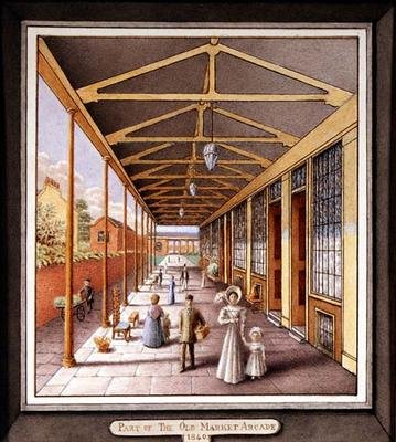 En del av Old Market Arcade av J.A. Probert