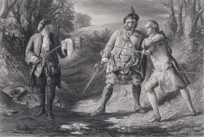 Illustrasjon for Rob Roy (gravering) av J.B. (after) MacDonald