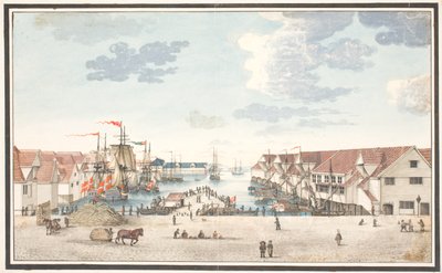 Brygge i Bergen av Johan Christian Dahl