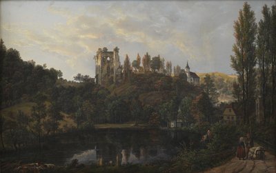 Slottsruinen ved Tharandt av Johan Christian Dahl
