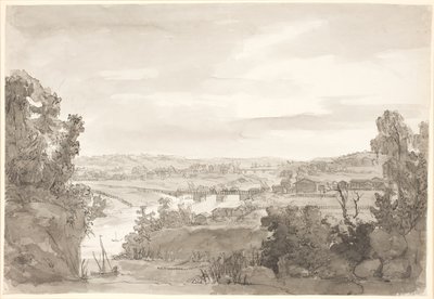 Utsikt over Kongsberg, Norge av Johan Christian Dahl