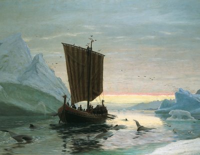 Erik Röde oppdager Grønland, 1875 av J.E. Carl Rasmussen