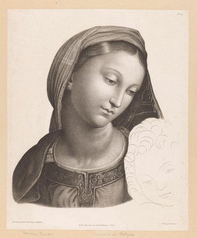 Maria møtte snill Madonna av Foligno av J.F. Cazenave