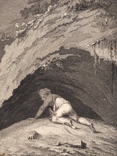 Den forslåtte Niels Klim kryper inn i hulen av J.F. Clemens