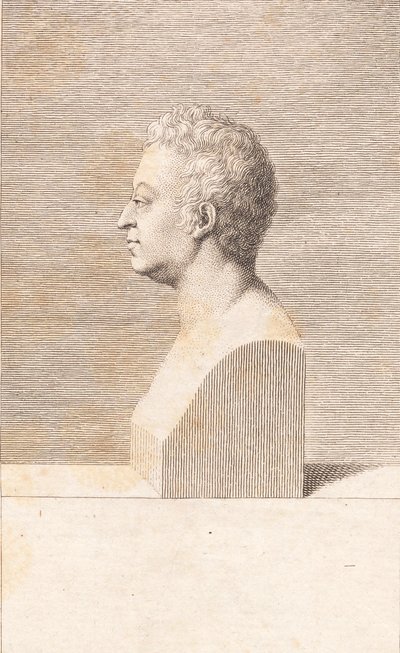 En byste av en mann av J.F. Clemens