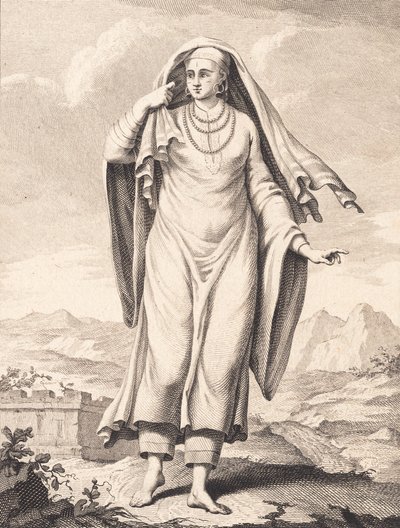 En stående arabisk kvinne av J.F. Clemens