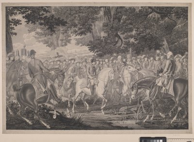 Frederik den store rir hjem etter revy i Potsdam av J.F. Clemens