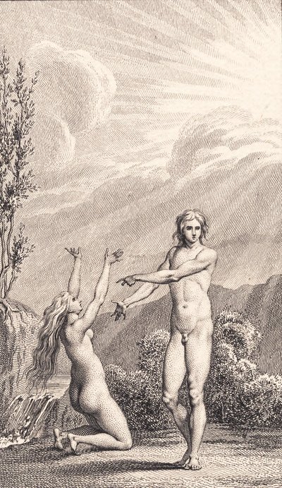 Illustrasjon til Ewalds "Adam og Eva". II av J.F. Clemens