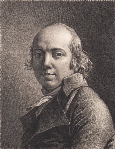 Jens Juels tegnet et selvportrett av J.F. Clemens
