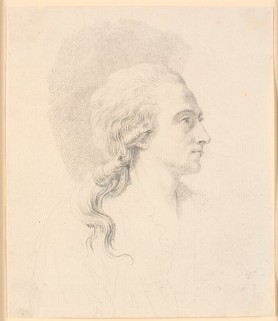 Portrett av billedhuggeren Alexander Trippel. Profil til høyre av J.F. Clemens
