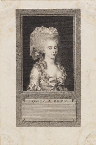 Portrett av prinsesse Louisa Augusta av J.F. Clemens