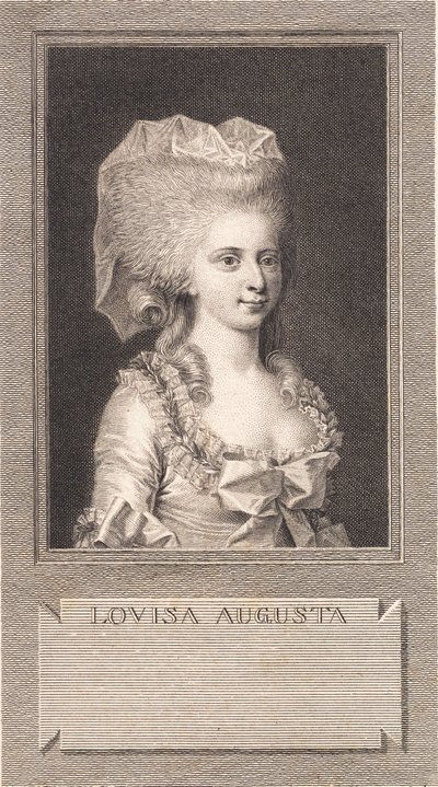 Portrett av prinsesse Louise Augusta av J.F. Clemens
