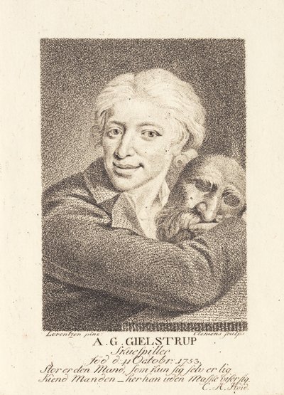 Skuespilleren Adam Gottlob Gielstrup (1753-1830) av J.F. Clemens