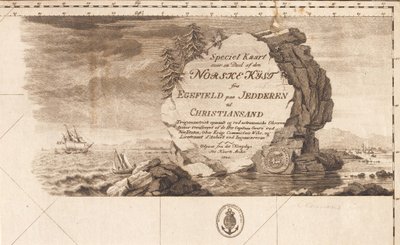 "Spesialkart over deler av norskekysten fra Egefield på Jedderen til Christiansand" av J.F. Clemens