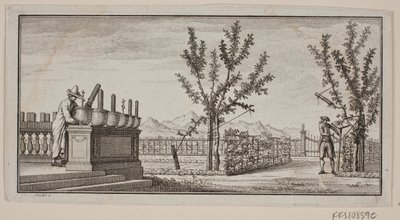 Vignett med fire bevingede ånder av J.F. Clemens