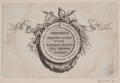 Vignett med medalje av J.F. Clemens