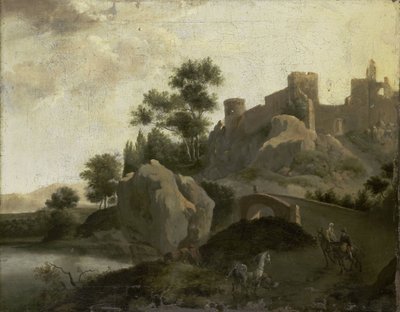Italiensk landskap av J.G. Schieblius