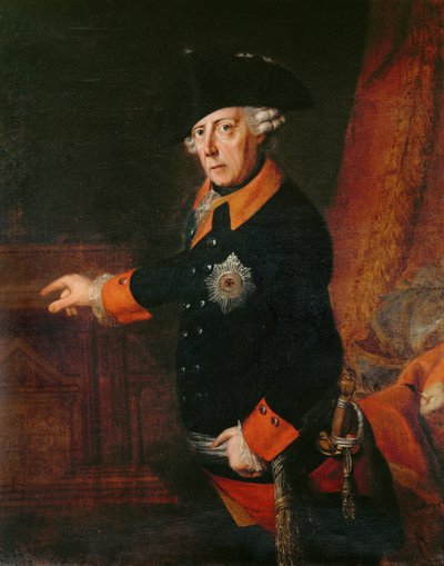 Portrett av kong Friedrich II av Preussen av J.H.C. Franke