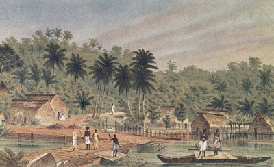 Village of Ngaloa, Kandan, Fiji, fra At Anchor av J.J. Vill av J.J. Wild