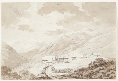 Landsbyen Airolo i Alpene av J.L. Lund