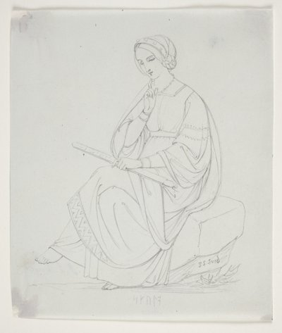 Studie for "The Three Norns" av J.L. Lund