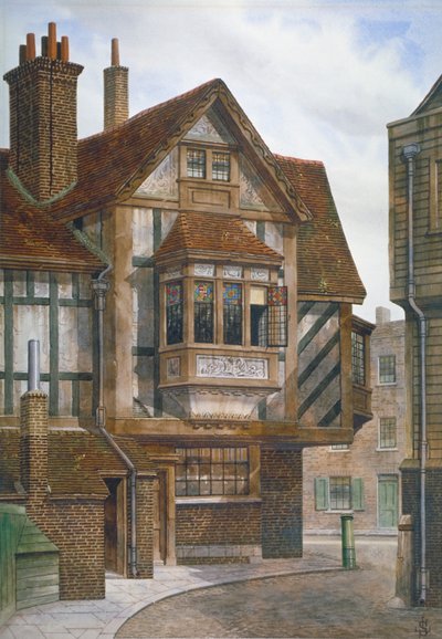 Hus i Bishopsgate, City of London, 1860. av JL Stewart