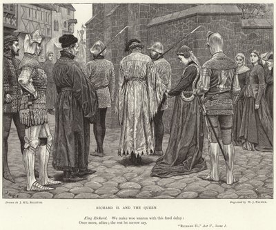 Richard II og dronningen, Richard II, akt V, scene I av J.M.L. Ralston